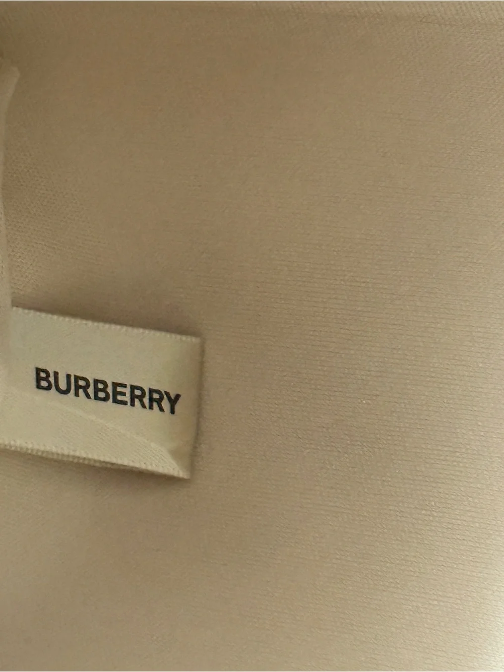 Burberry Beige Leather Pouch. This bag was a VIP gift received from shopping